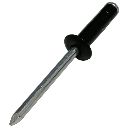 Pop Rivet Multigrip Domed Aluminum/Steel Black Mandrel 3/16" * 11/16" [GRIP : 7/16" to 9/16" | DRILL : #11]