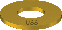 Flat Washer USS Brass #10 * 7/16 OD