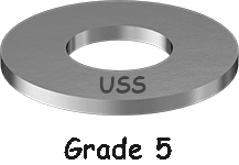 Flat Washer USS Zinc #8 * 7/16 OD Grade 5