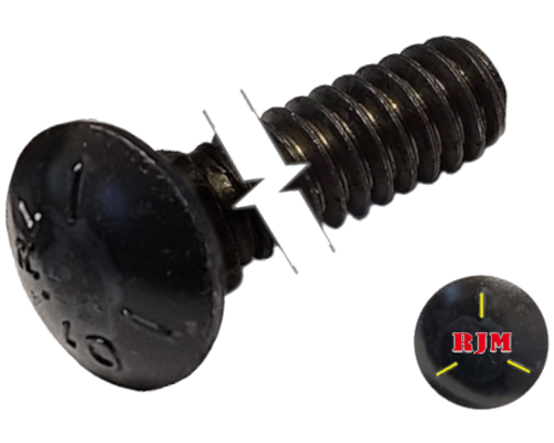 Imperial Carriage Bolt Dome Head Full Thread Plain Alloy Steel 3/8-16 * 3/4" Grade 5