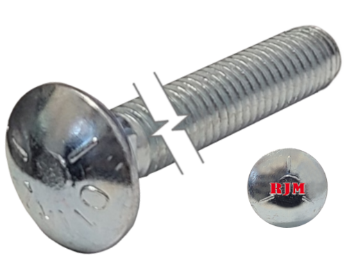 Imperial Carriage Bolt Dome Head Full Thread Zinc Plated 3/4-10 * 5" Grade 5