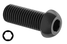 Button Head Cap Screw Fine & Full Thread Black-Oxide Alloy Steel 0-80 * 1/8" Grade 8 [Cup Point] [Allen Drive] data-zoom=