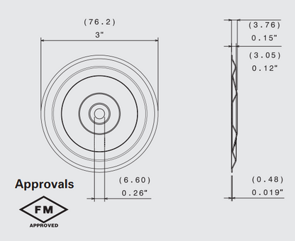 G-Plate™ Galvalume Steel 3" Round Insulation Plate [FM Approved]