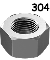 Imperial Hexagonal Nut 304 Stainless Steel 7/16-14 External Hex