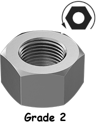 Hexagonal Nut Left Threaded Zinc 7/16-14 Grade 2