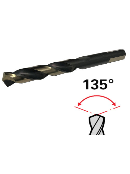 Drill Bit High Steel Black and Gold Coated 21/64 * 4-1/16 [ 118°, Split Point ]
