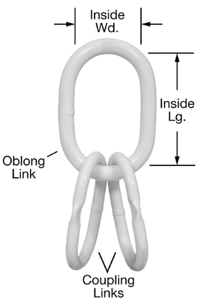 Oblong Link Assembly Blue Painted Alloy Steel 1-1/4 * 8-3/4" Grade 100