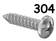 Pan Head Metal Screw Full Thread Stainless Steel #12 * 1-1/2" [Philips Drive]