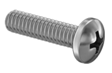 Pan Head Machine Screw Full Thread  Zinc 6-32 * 1-1/2" [Philips Drive]