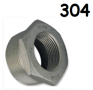 Low Pressure Bushing Adapter Pipe Fitting Stainless Steel 1-11-1/2 Male Reduce to 1/4-18 Female [NPT]