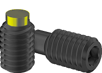 Set screw Full Thread Black Oxyde Alloy Steel 4-40 * 5/16" Grade 8 [Brass Point] [Allen Drive]