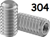 Set Screw Full Thread 304 Stainless Steel 4-40 * 3/16" [Flat Point] [Allen Drive]