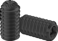 Set screw Full Thread Black Oxyde Alloy Steel 3/4-10 * 2-1/2" Grade 8 [Knurled Point] [Allen Drive]