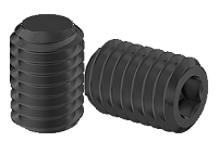 Set screw Full Thread Black Oxyde Alloy Steel 1-1/4-7 * 3/4" Grade 8 [Nylon Point] [Allen Drive]