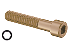 Socket Head Cap Screw Silicone Bronze 3/8-16 * 1-3/4" [Cup Point] [Allen Drive]