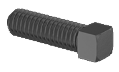 Square Head Screw Full Thread Black-Oxide Alloy Steel 3/8-16 * 1-1/4