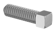 Square Head Screw Full Thread Stainless Steel 1/4-20 * 3/4" [Cup Point] [Allen Drive]