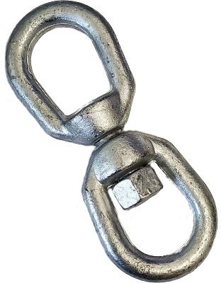 Eye to Eye Swivels Hot Dip Galvanized 3/8-16 * 4-1/4"