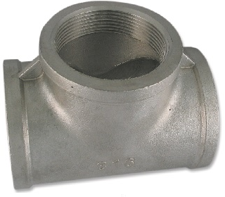 Low Pressure Threaded Inline Tee Stainless Steel 1/2-14 [Female NPT]