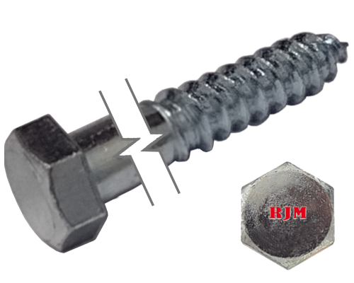 Imperial Hexagonal Lag Screw Full Thread Zinc Plated 5/8" * 5-1/2"
