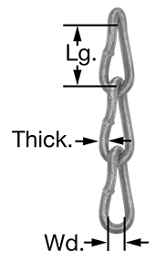 Twisted-Links Chain Zinc #2/0