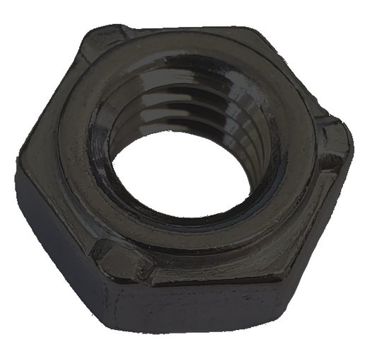 Welding Nut Fine Thread Black Steel 10-32 Grade 2